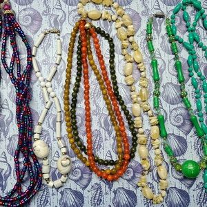 Set of Plastic Bead Necklaces